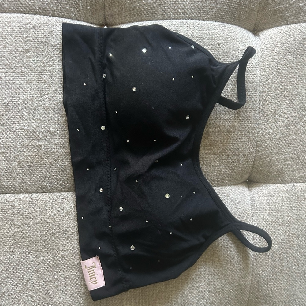 Juicy Couture Black Bra with White Accents